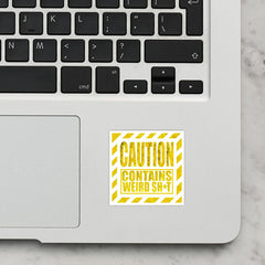 Caution Laptop Sticker