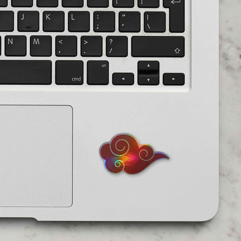 Cloudy Holographic Laptop Sticker Secondary image