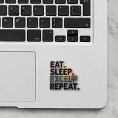 Eat Sleep Holographic Laptop Sticker