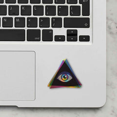 Illuminati Psych Holographic Laptop Sticker