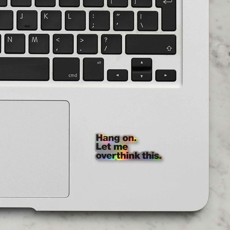 Overthink Holographic Laptop Sticker Secondary image