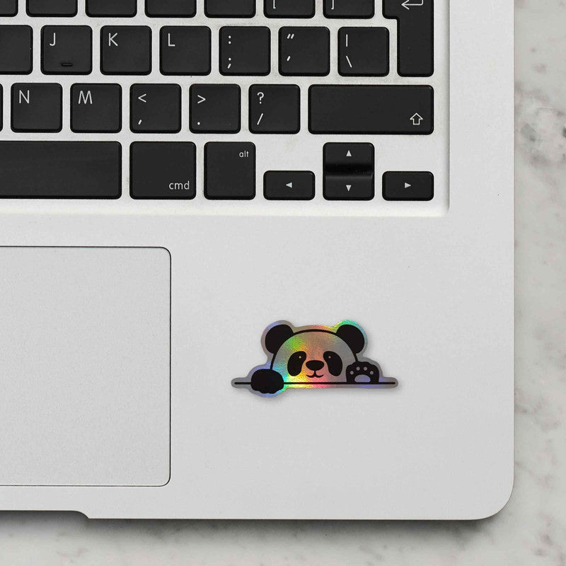 Panda 5 Holographic Laptop Sticker Secondary image
