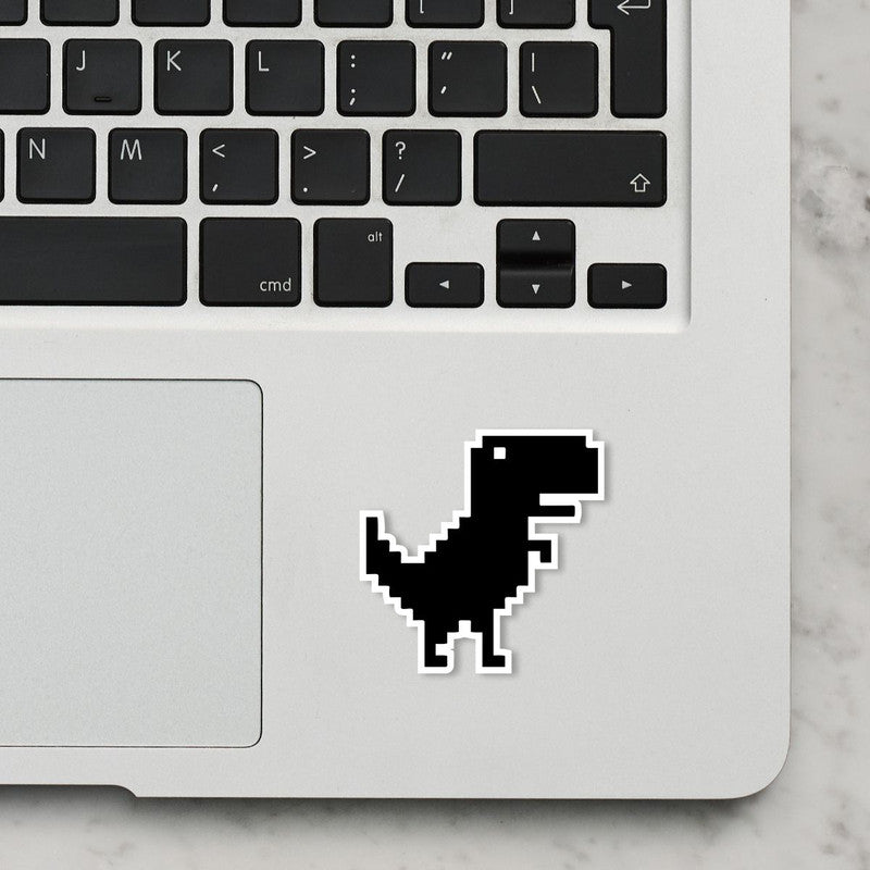 Pixel Dino Laptop Sticker Secondary image