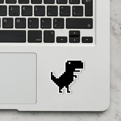 Pixel Dino Laptop Sticker