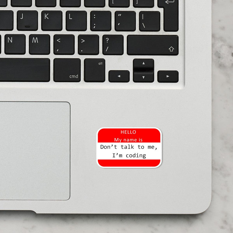 I am Coding Laptop Sticker Secondary image