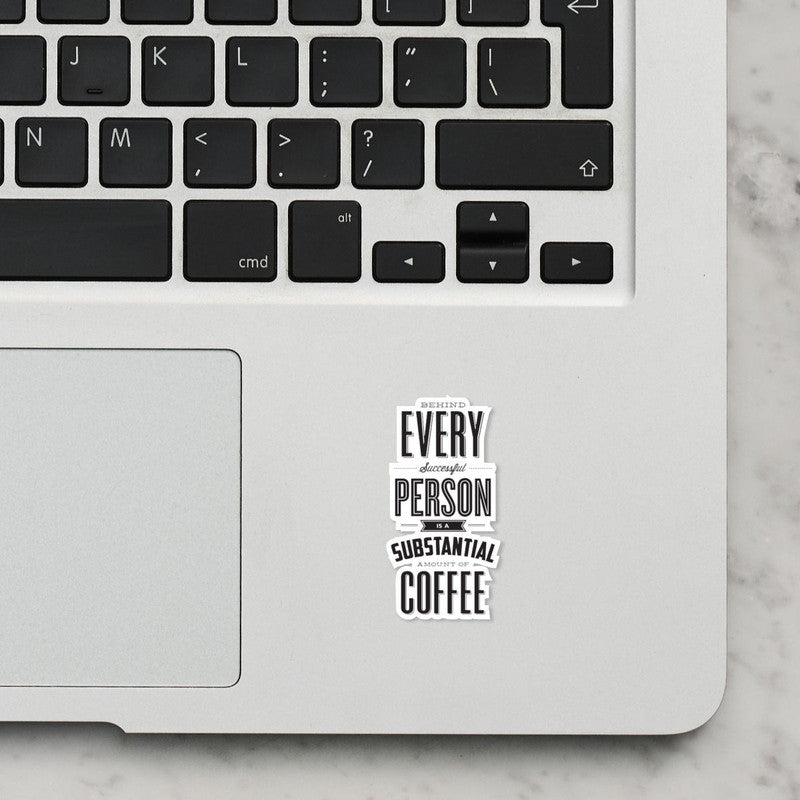 Substantial Coffee Laptop Sticker Secondary image