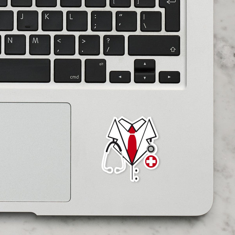 Doctor Coat Laptop Sticker Secondary image
