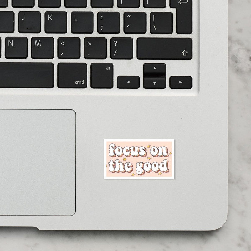 Focus on the Good Laptop Sticker Secondary image