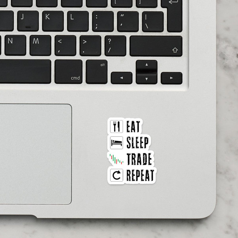 Trading Routine Laptop Sticker Secondary image