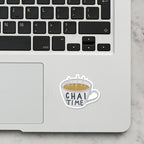 Chai Time Laptop Sticker
