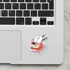Courage The Cowardly Dog Laptop Sticker