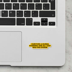 I Survived Pendemic Laptop Sticker