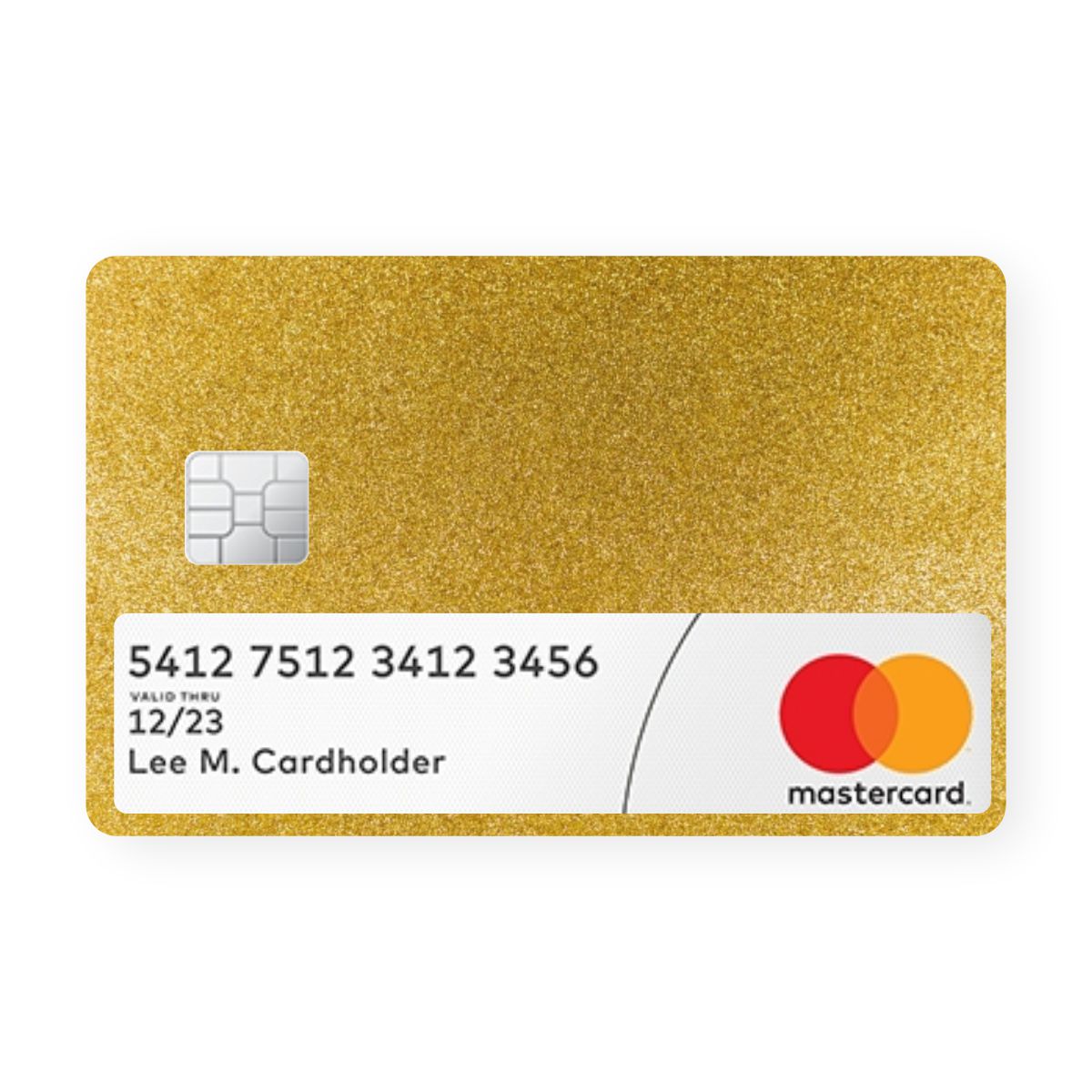 Gold Glitter Card With Window Secondary image