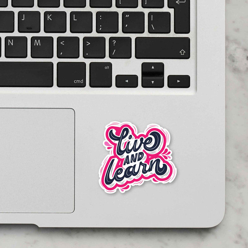 Live & Learn Laptop Sticker Secondary image