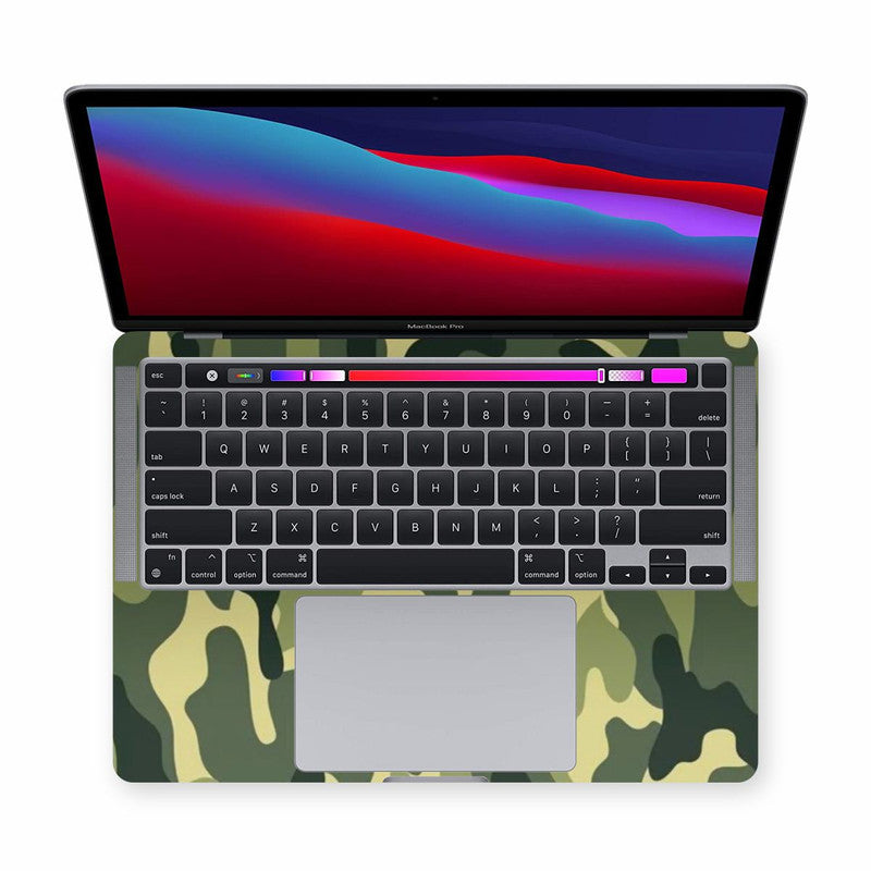 Macbook Green Camouflage Laptop Skins Secondary image