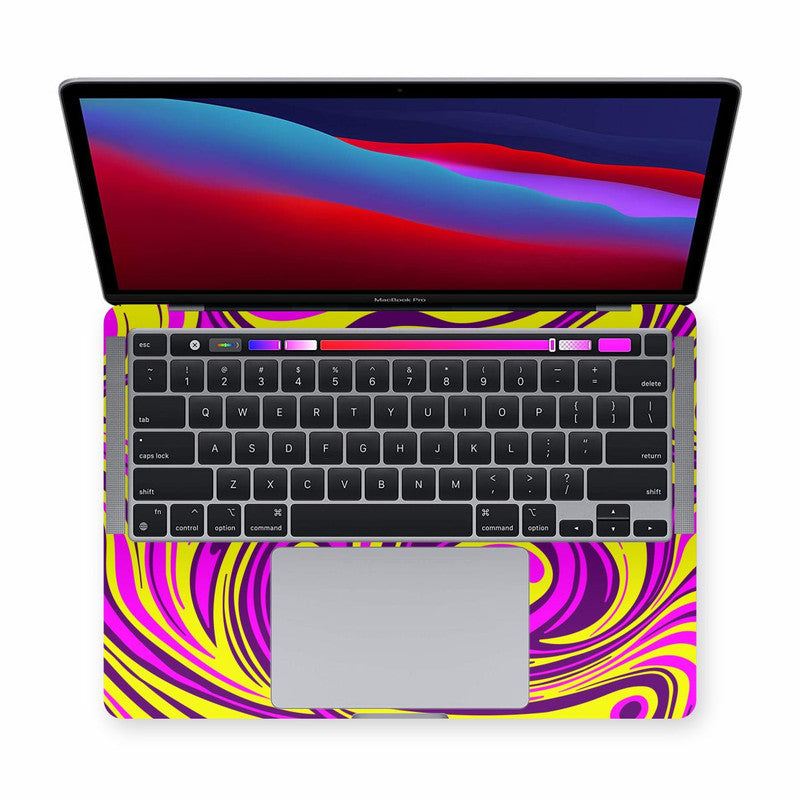 Skin Vinyl MacBook Pro 13 Retina Touch Bar – Motif Psychédélique Trippy Hippie