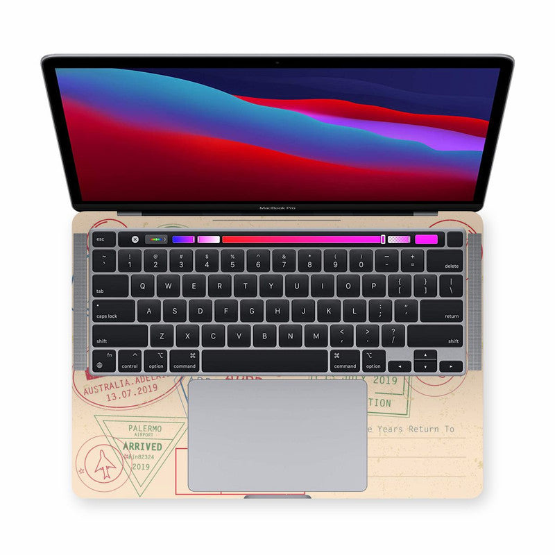 Macbook Retro Stamps Laptop Skins Secondary image
