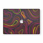 Macbook Wavy Neon Orange Laptop Skins