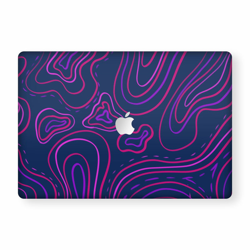 Macbook Wavy Neon Purple Laptop Skins Main image