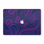 Macbook Wavy Neon Purple Laptop Skins