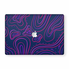 Macbook Wavy Neon Purple Laptop Skins