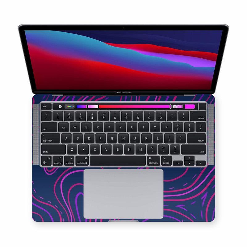 Macbook Wavy Neon Purple Laptop Skins Secondary image