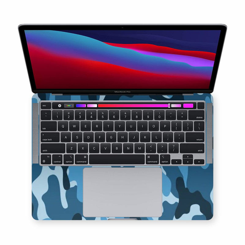 Macbook Blue Camouflage Laptop Skins Secondary image