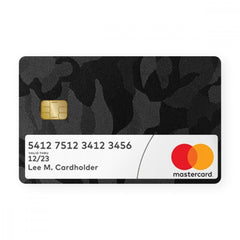 Black Camo Card With Window