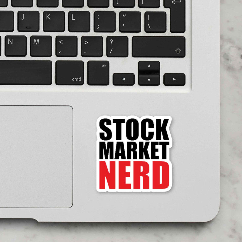 Stock Market Nerd 2 Laptop Sticker Secondary image