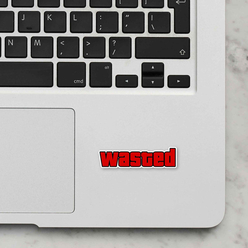 Wasted Laptop Sticker Secondary image