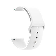 White Silicone Strap - Samsung/Noise/Boat/Realme/OnePlus/Other - 22MM