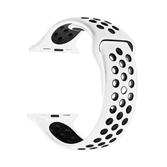 White Sports Silicone Strap - Samsung/Noise/Boat/Realme/OnePlus/Other - 22MM