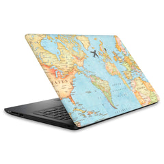 World Map Laptop Skin