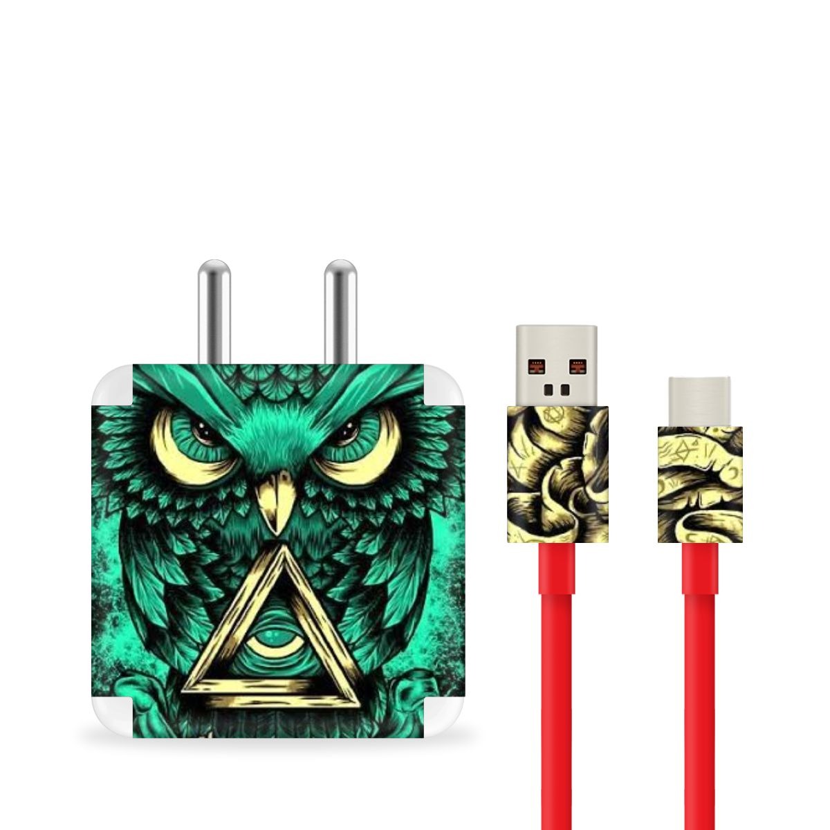 Green Owl Charger Skin Secondary image